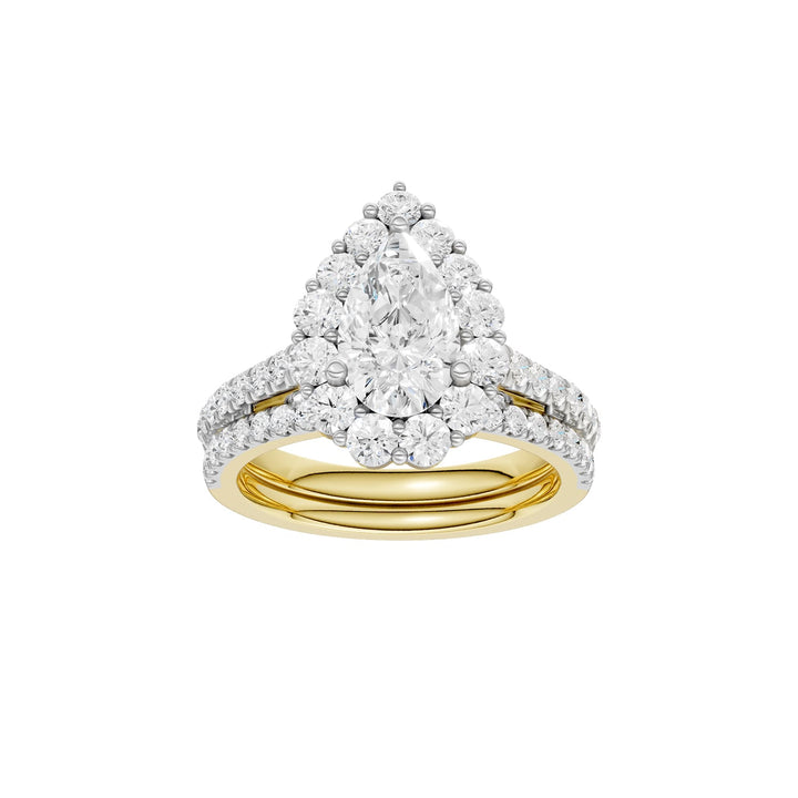 14K 2.50CT Certified Lab Grown Diamond Bridal Set