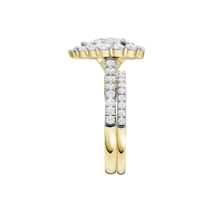 14K 2.50CT Certified Lab Grown Diamond Bridal Set