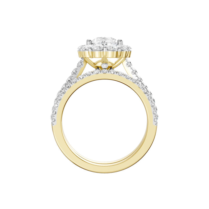 14K 2.50CT Certified Lab Grown Diamond Bridal Set