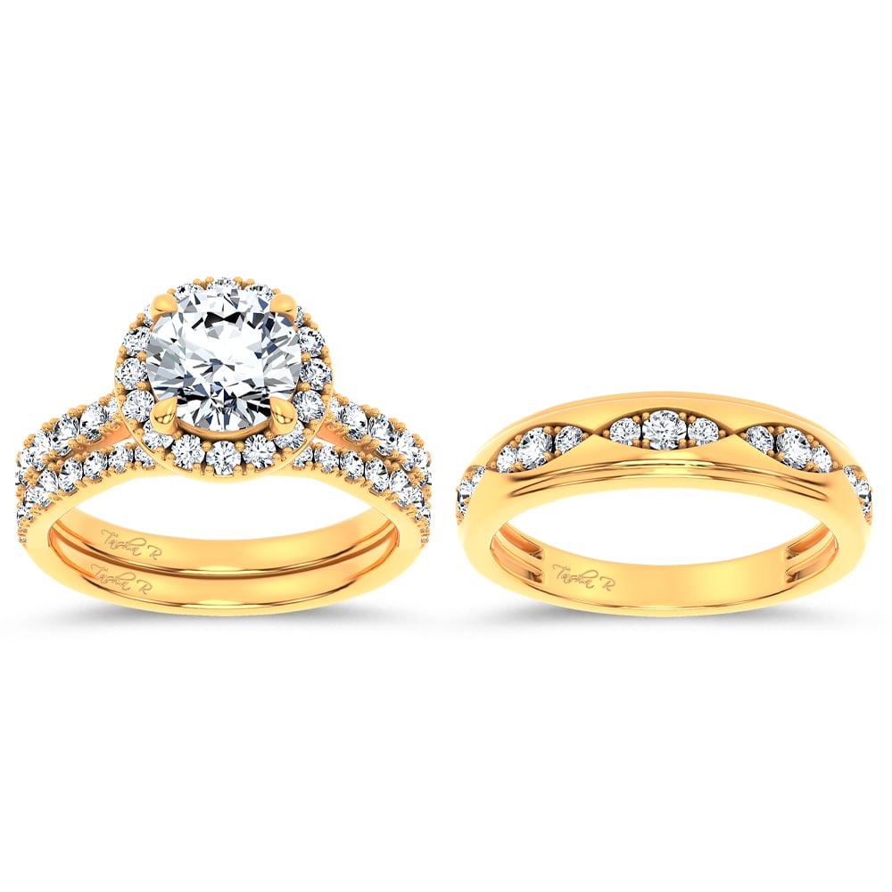 14K 3.00CT DIAMOND TRIO SET
