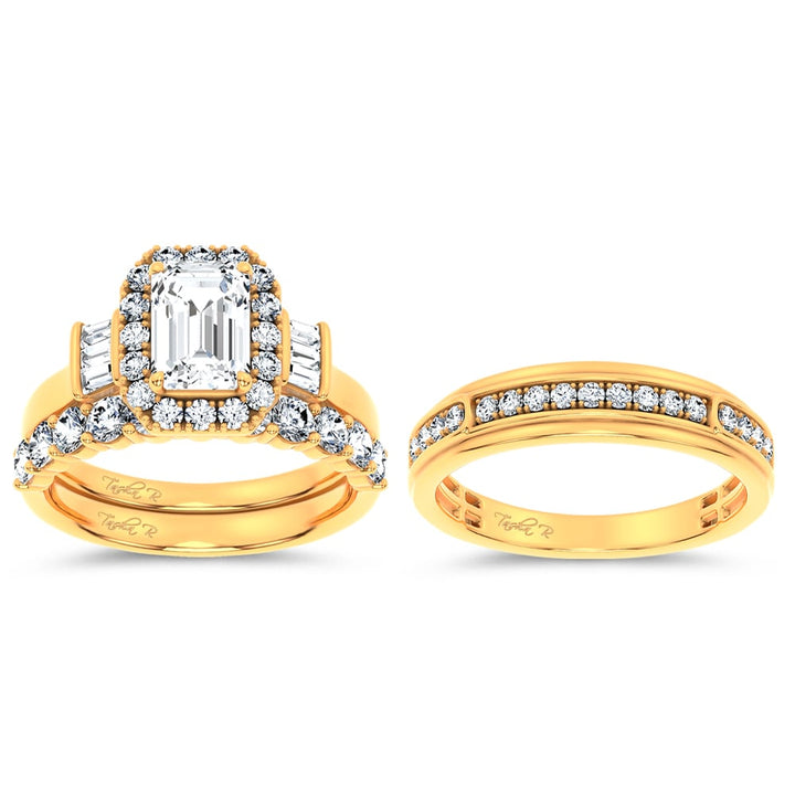 14K 3.00CT DIAMOND TRIO SET