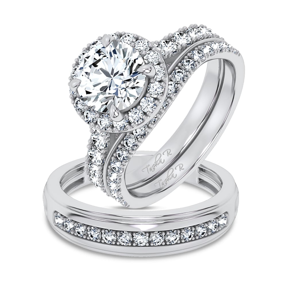 14K 2.94CT Certified Lab GrownTRIO SET