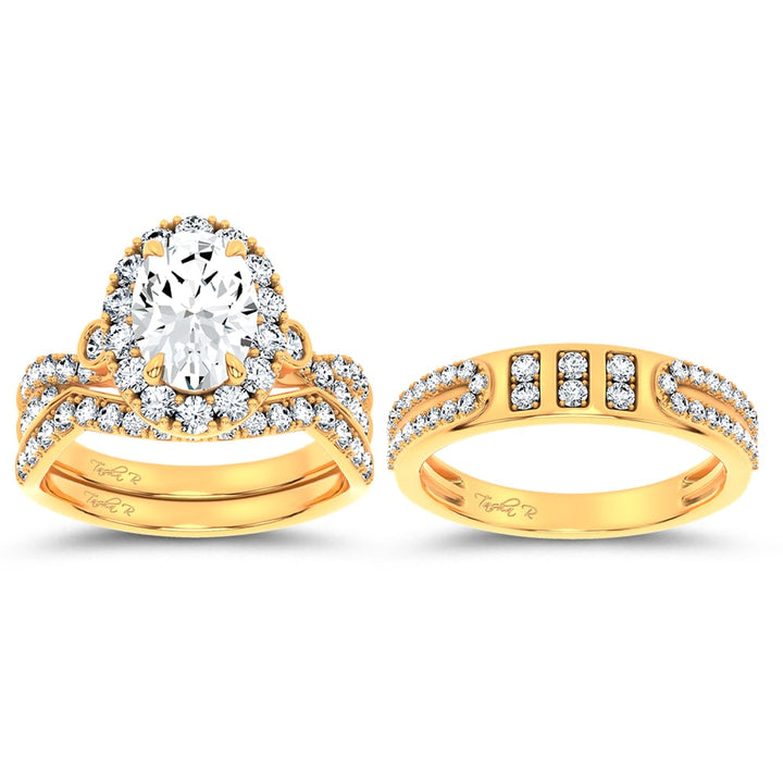 14K 3.17CT Certified Lab Grown TRIO SET