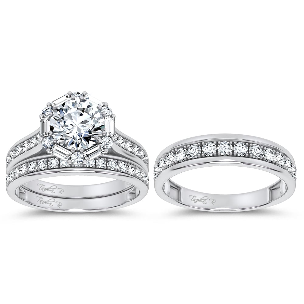 14K 2.93CT Certified Lab Grown TRIO SET