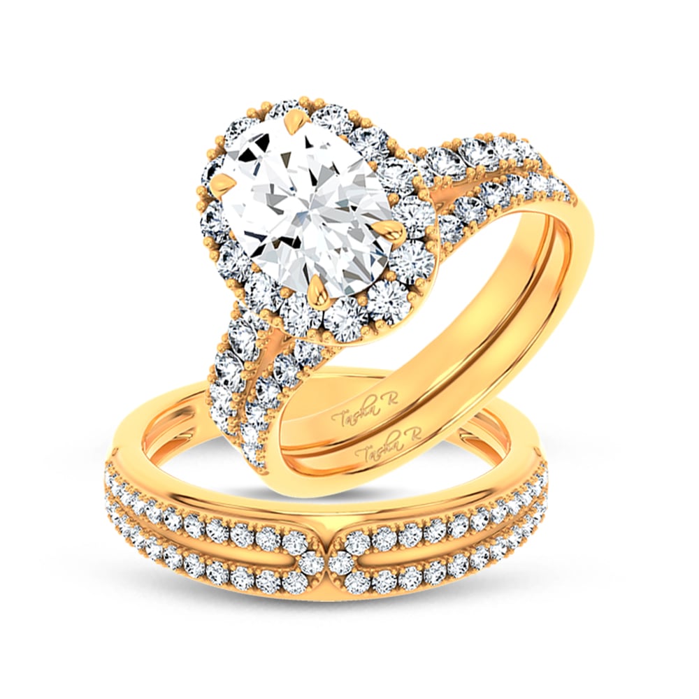 14k 3.17CT Certified Lab Grown Trio Sets