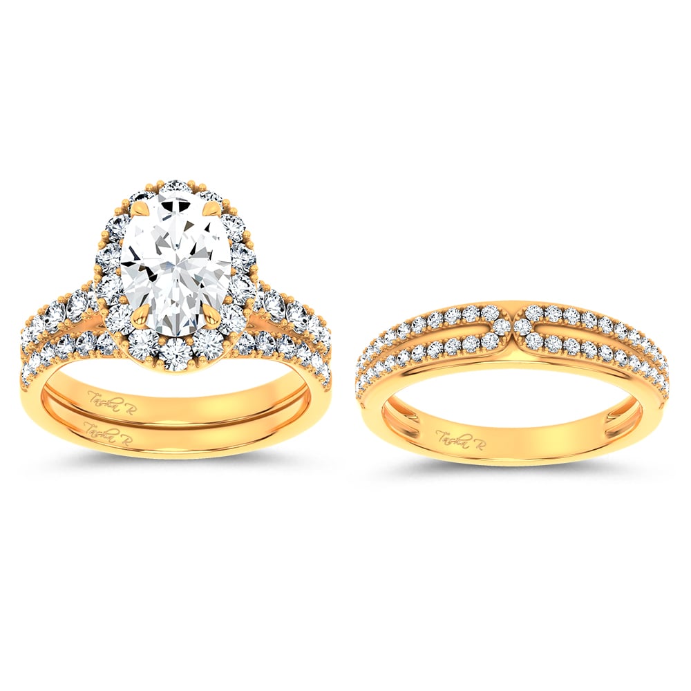 14k 3.17CT Certified Lab Grown Trio Sets