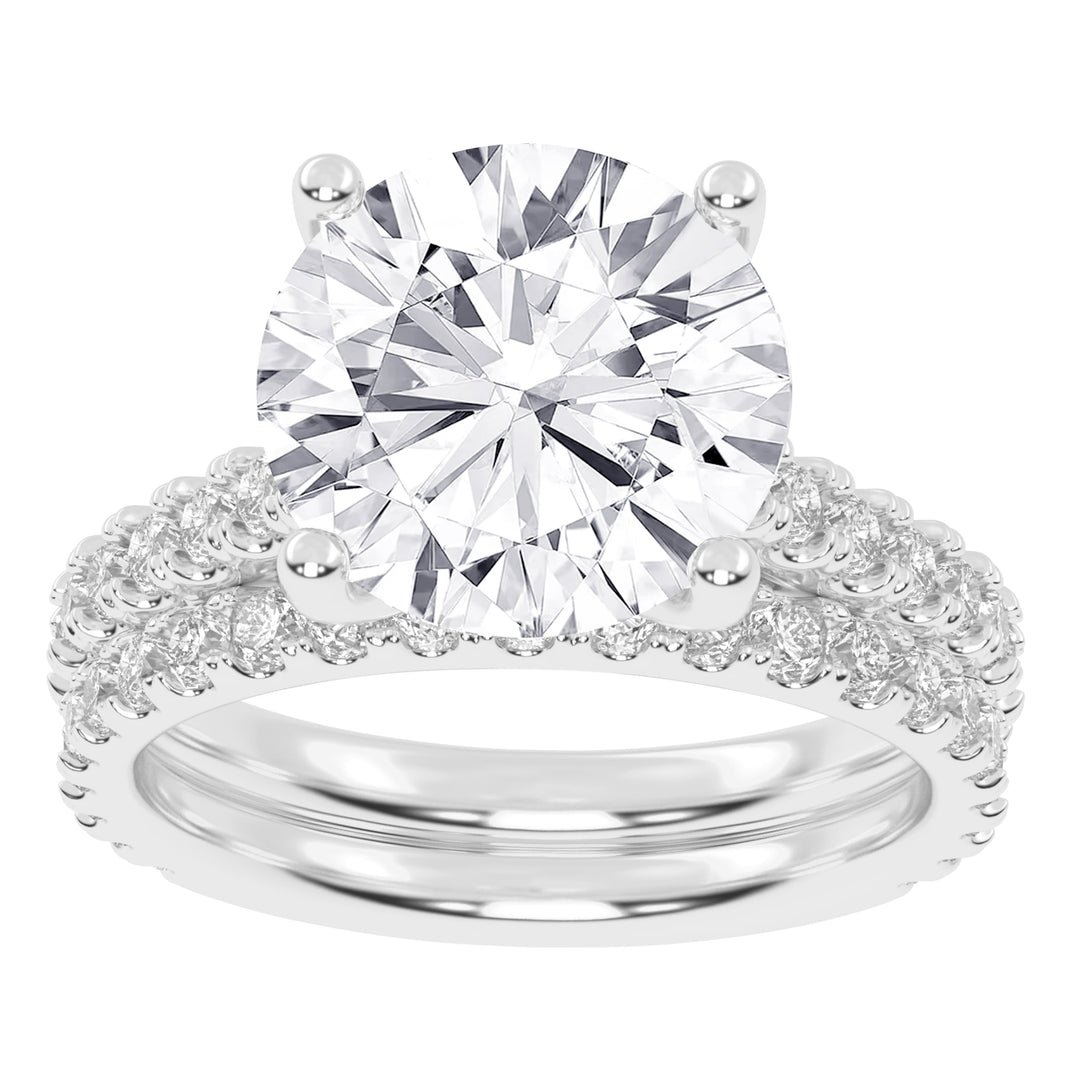 10K 5.00CT Certified Lab Grown Diamond Bridal Set
