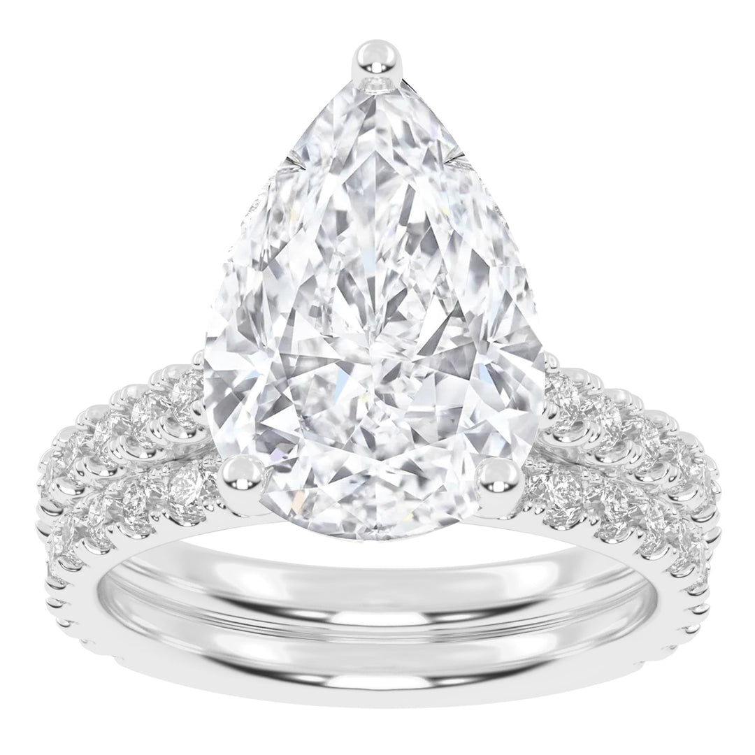 10K 5.00CT Certified Lab Grown DIAMOND BRIDAL SET