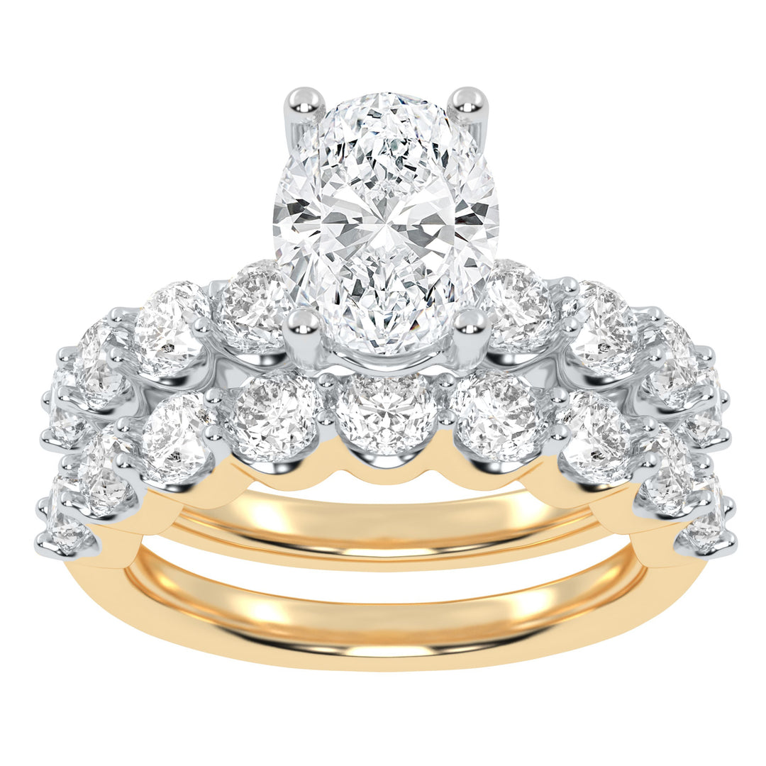 10K 6.51CT Certified Lab Grown DIAMOND BRIDAL SET