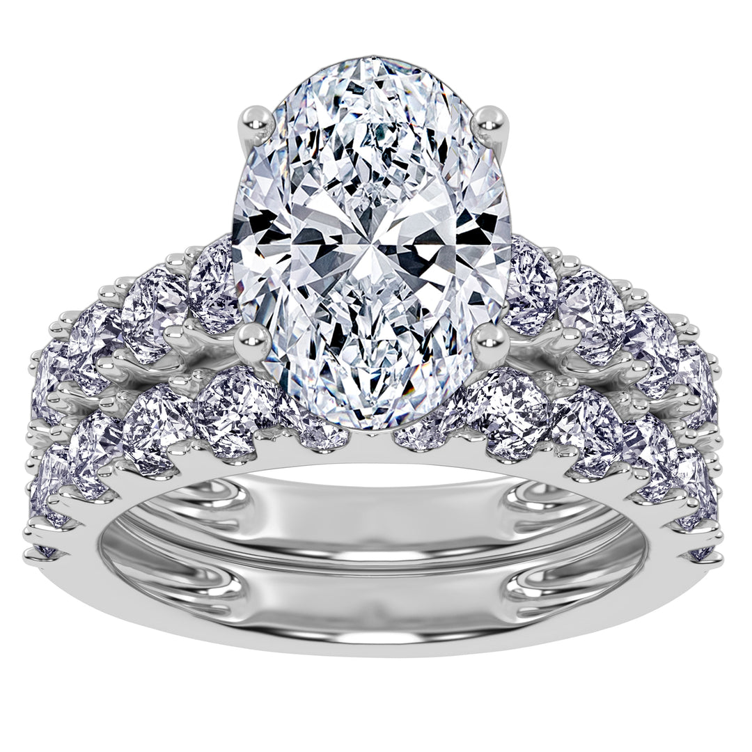 10K 5.00CT Certified Lab Grown DIAMOND BRIDAL SET