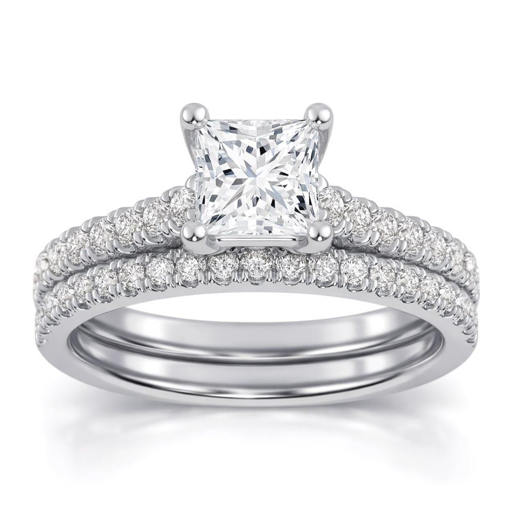 10K 1.50CT  Certified Lab Grown Diamond Bridal Set