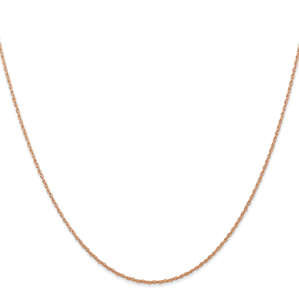 14k Rose Gold .7 mm Carded Cable Rope Chain