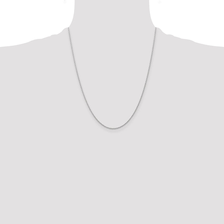 14k White Gold .7 mm Carded Cable Rope Chain