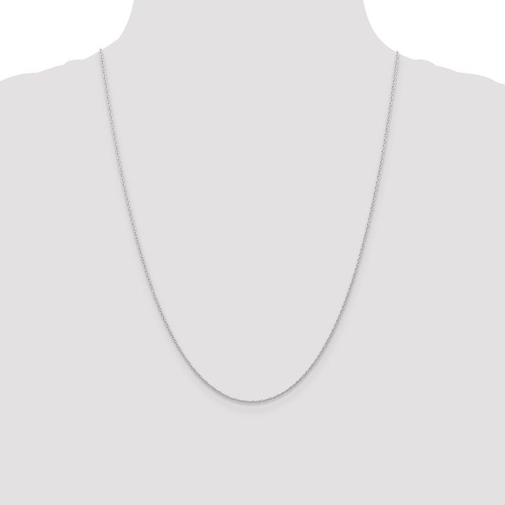 14k White Gold .7 mm Carded Cable Rope Chain