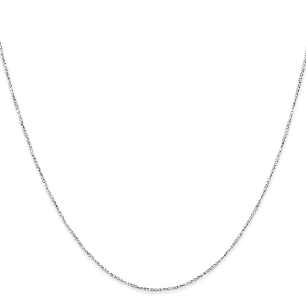 14k White Gold .5mm Carded Curb Chain