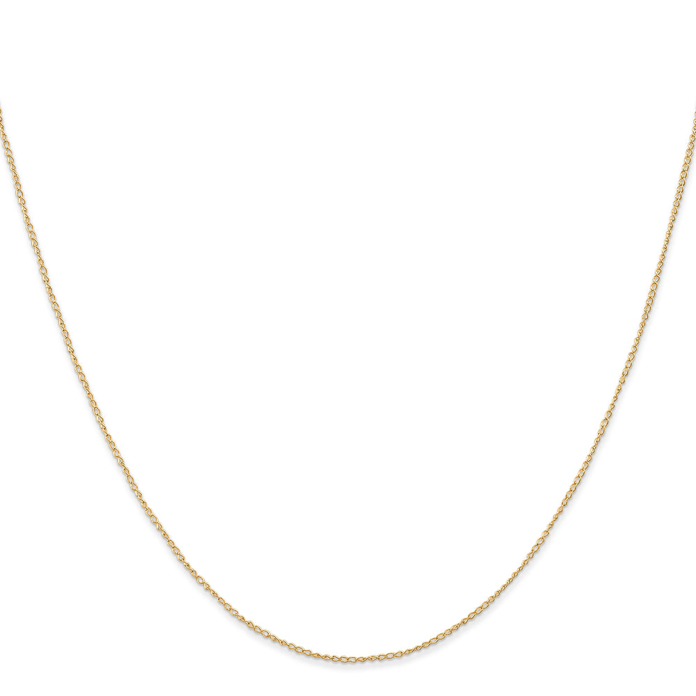 14k .5 mm Carded Curb Chain