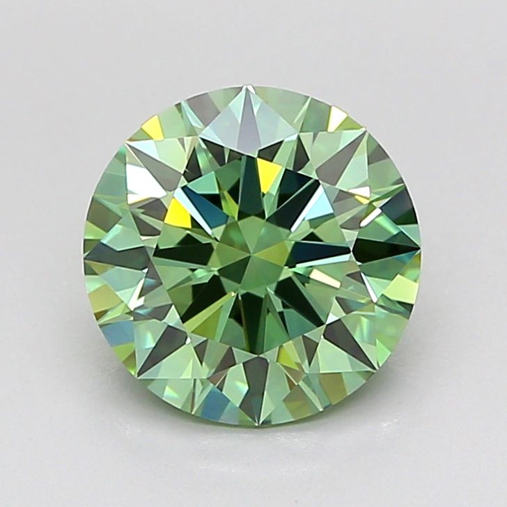 2.02 Carat Round Cut Fancy Green
