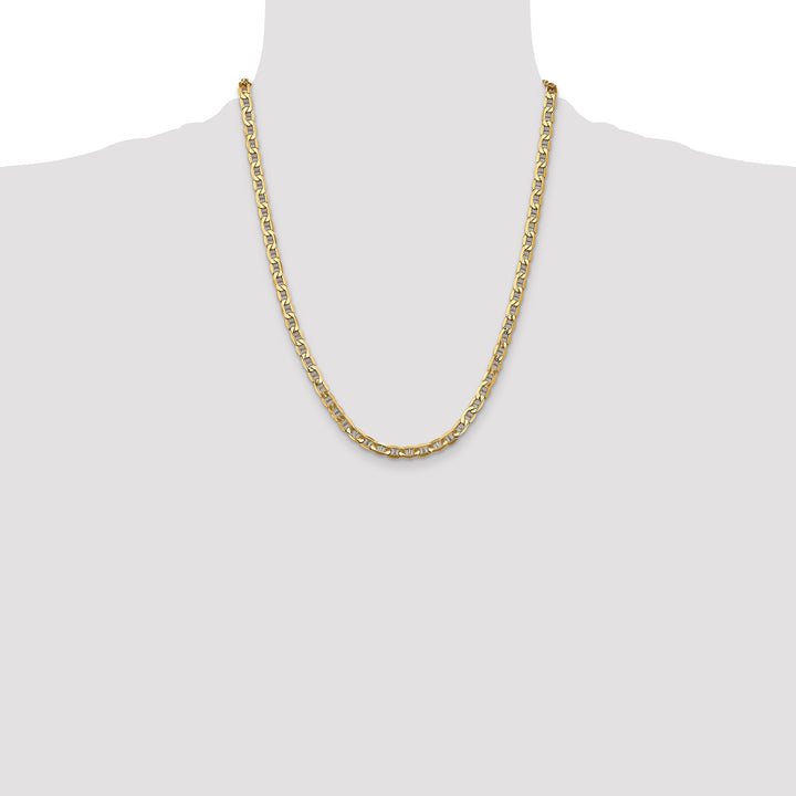 14k 4.75mm Semi-Solid Anchor Chain