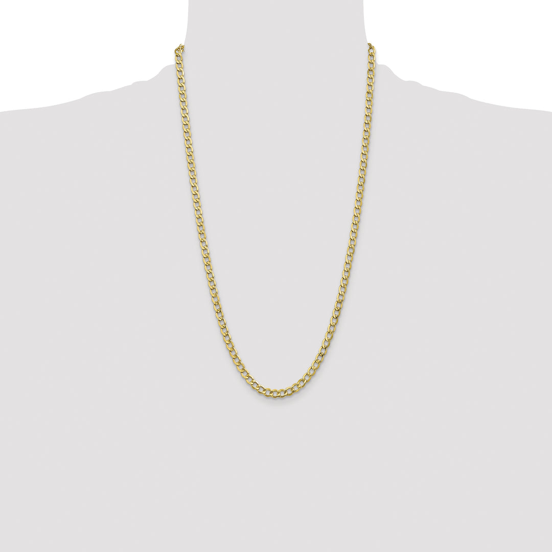 14k 5.25mm Semi-Solid Curb Chain