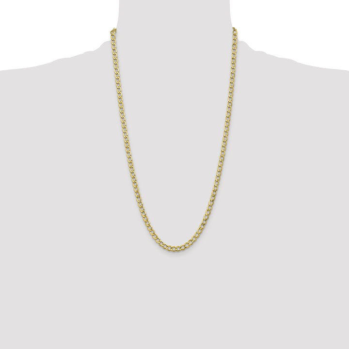 14k 5.25mm Semi-Solid Curb Chain