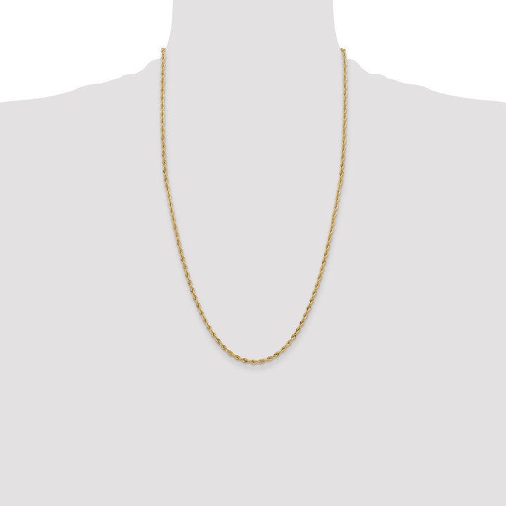 14ky 3.0mm Semi-Solid Rope Chain