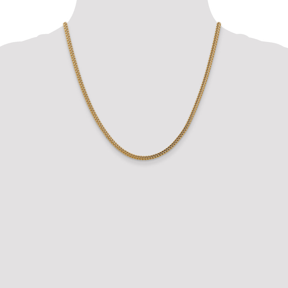 14k 3mm Semi-Solid Franco Chain
