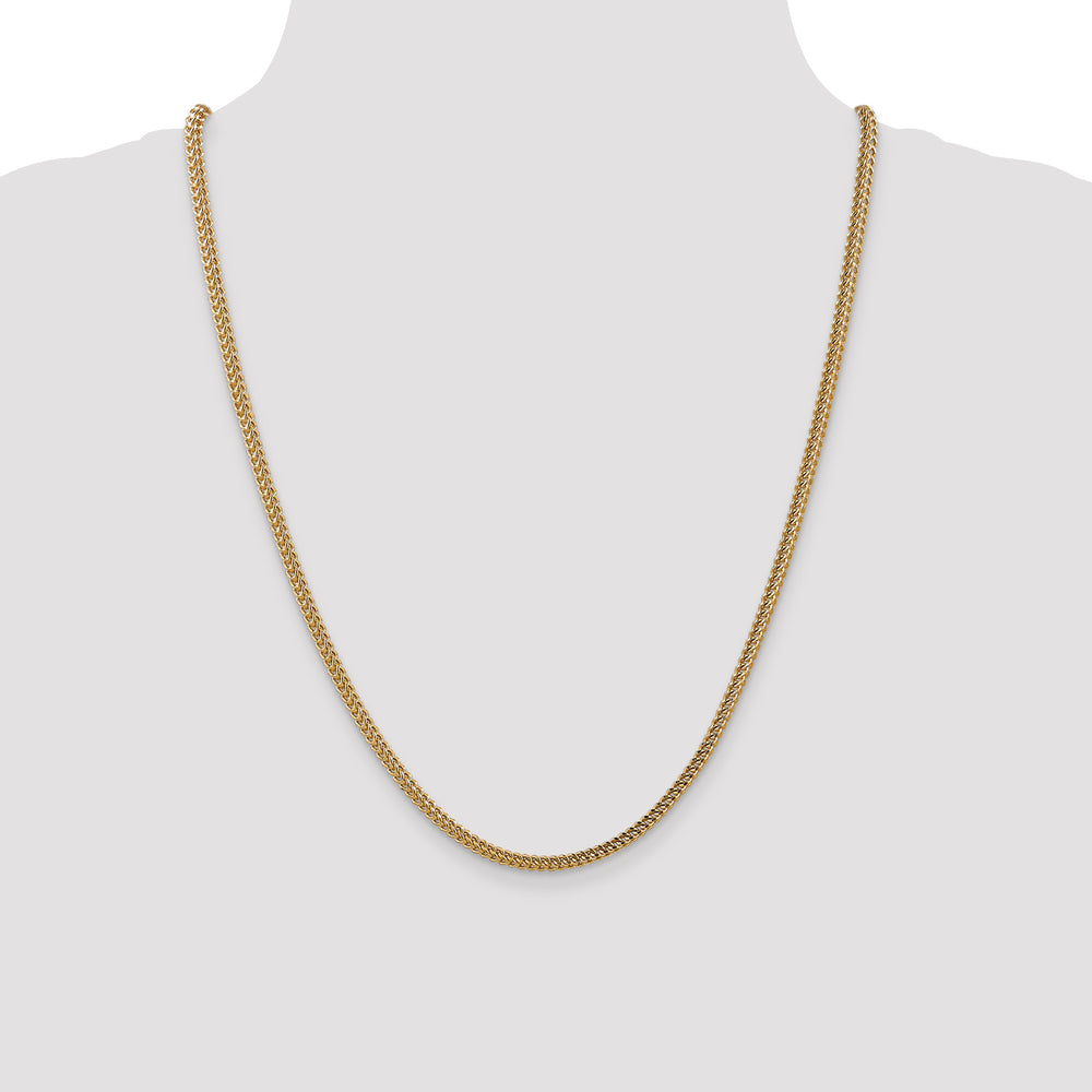 14k 3mm Semi-Solid Franco Chain