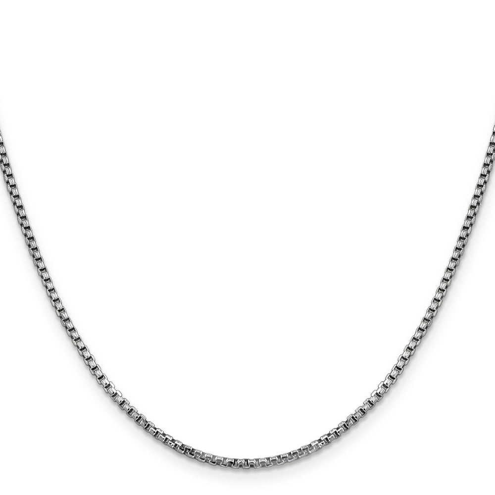 14k White Gold 1.75mm Semi-Solid Round Box Chain