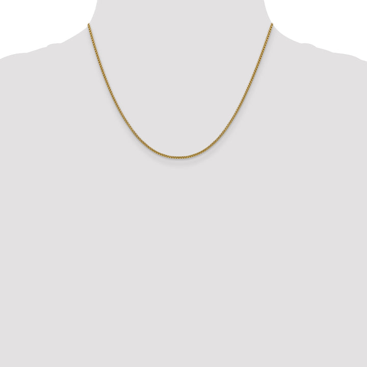 14k 1.5mm Semi-Solid Round Box Chain