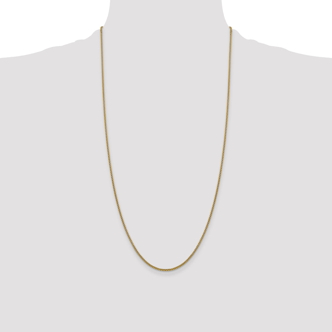 14k 1.5mm Semi-Solid Round Box Chain