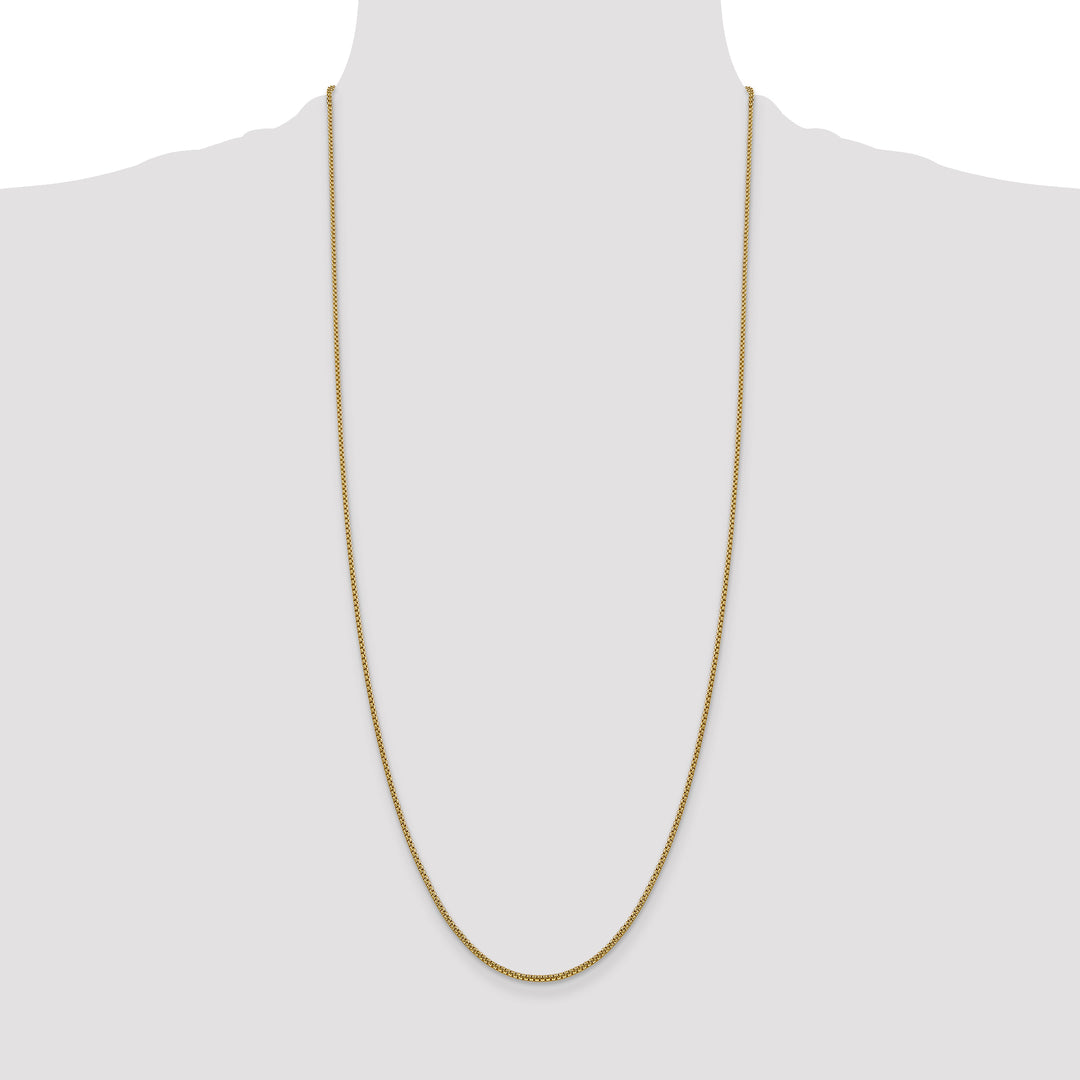 14k 1.5mm Semi-Solid Round Box Chain