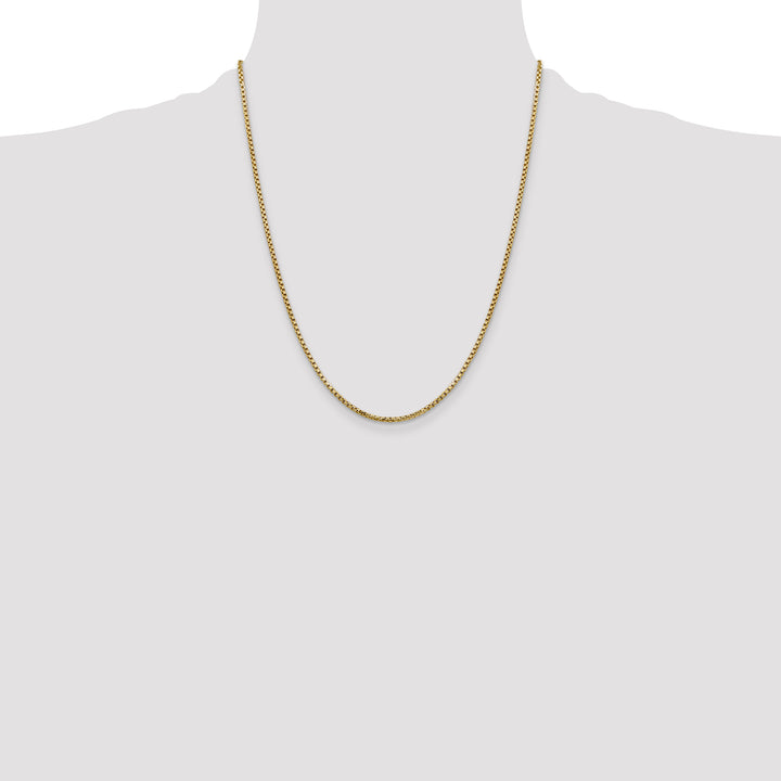 14k 1.75mm Semi-Solid Round Box Chain