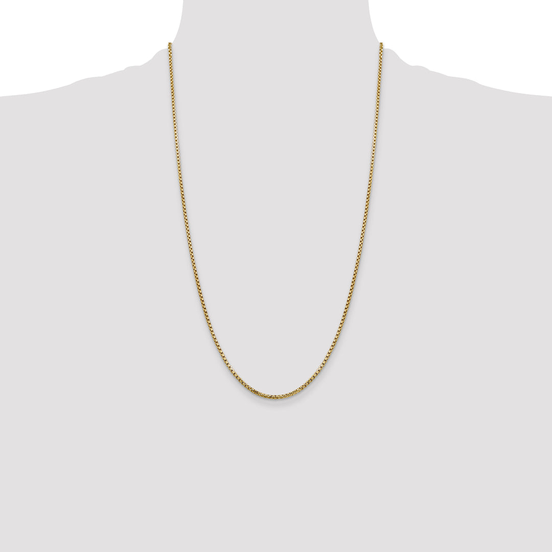 14k 1.75mm Semi-Solid Round Box Chain