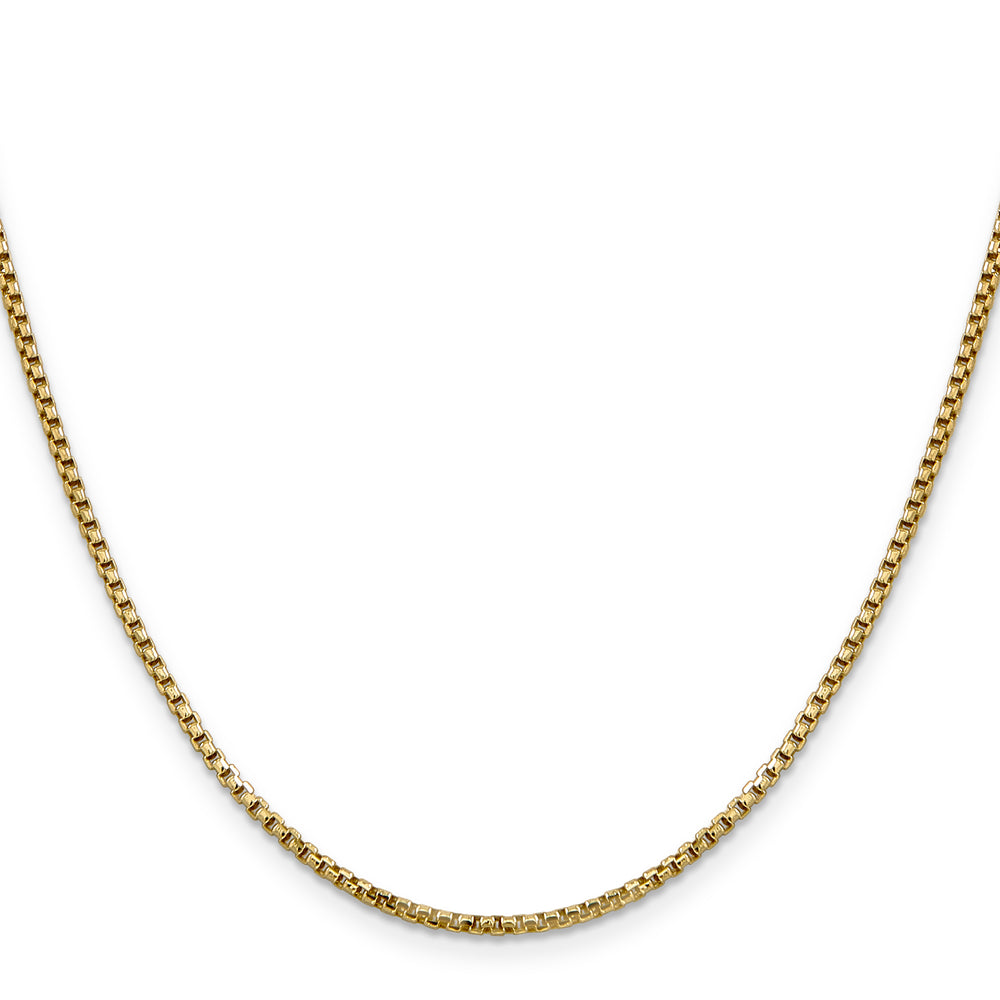 14k 1.75mm Semi-Solid Round Box Chain