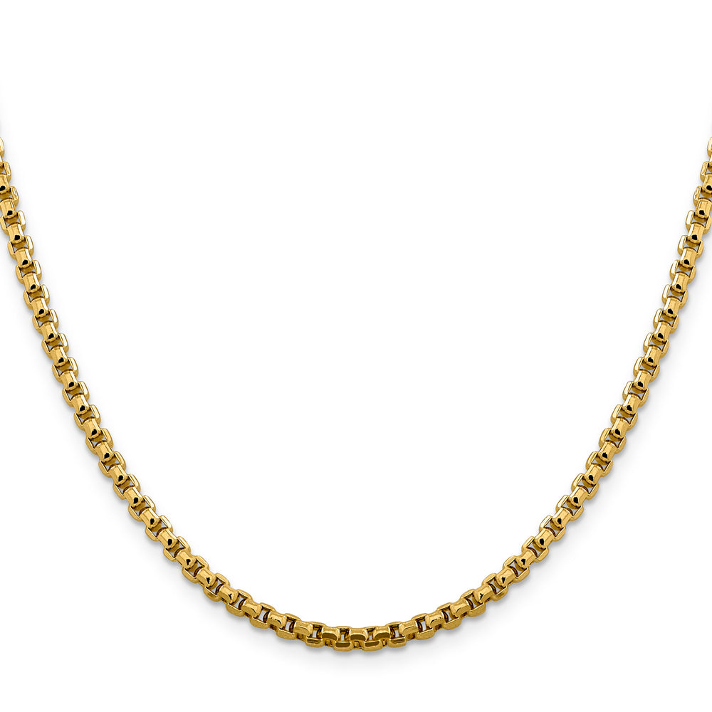 14k 3.6mm Semi-Solid Round Box Chain