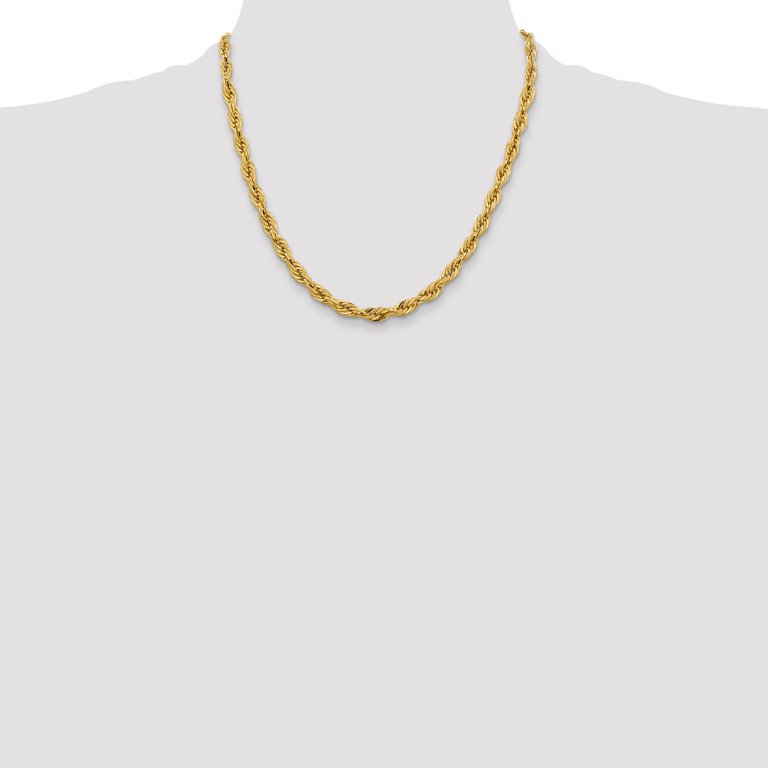 14ky 5.4mm Semi-Solid Rope Chain