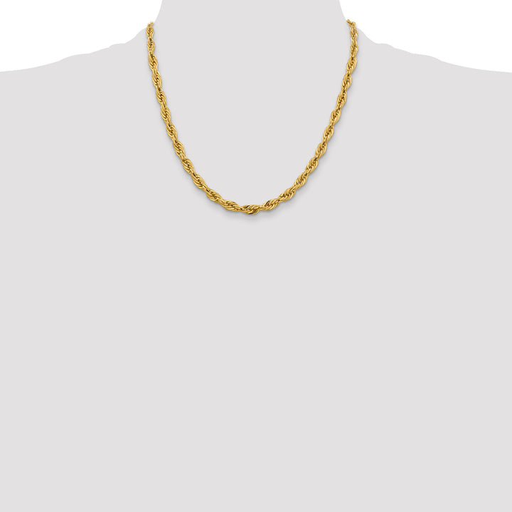 14ky 5.4mm Semi-Solid Rope Chain