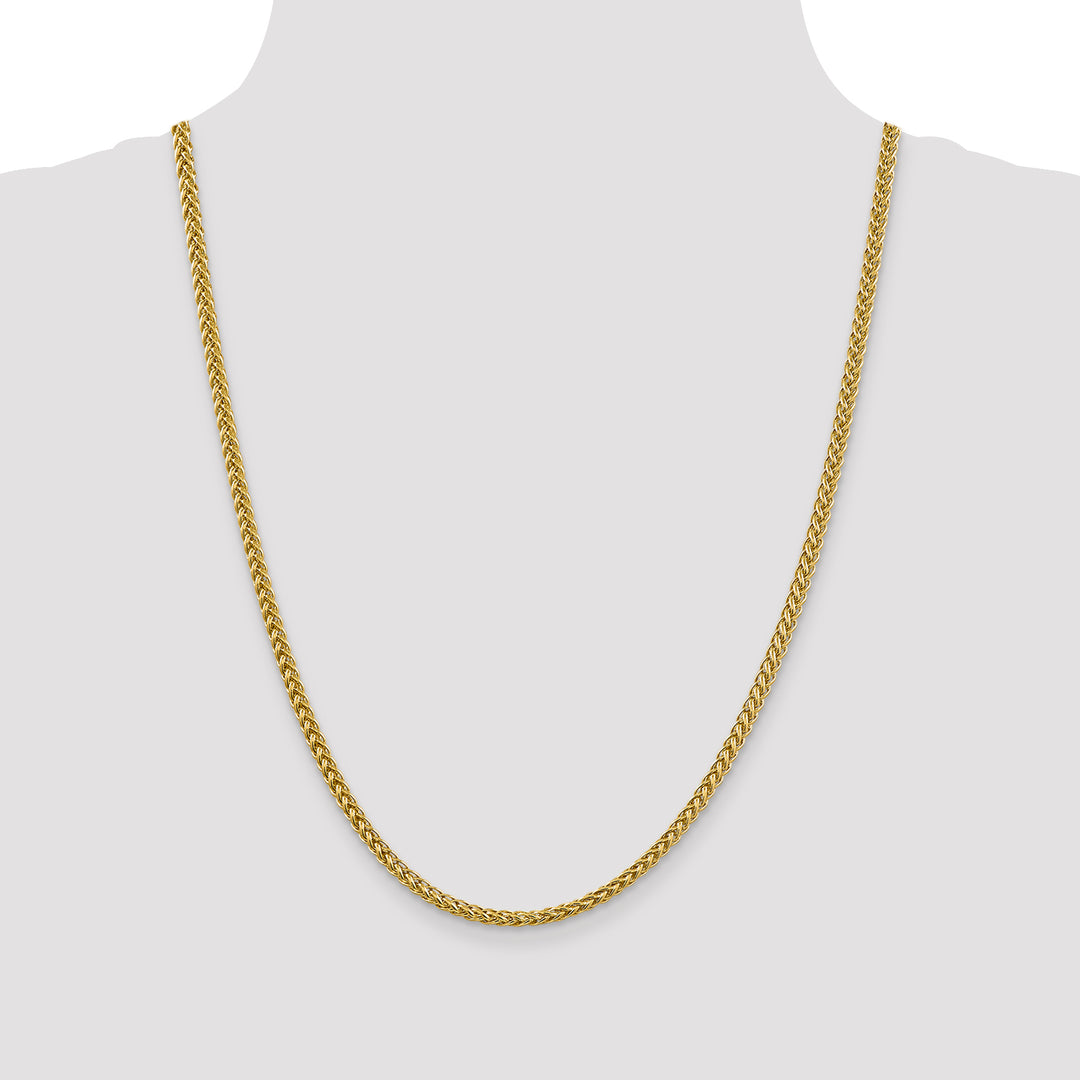 14k 3.5mm Semi-solid 3-Wire Wheat Chain