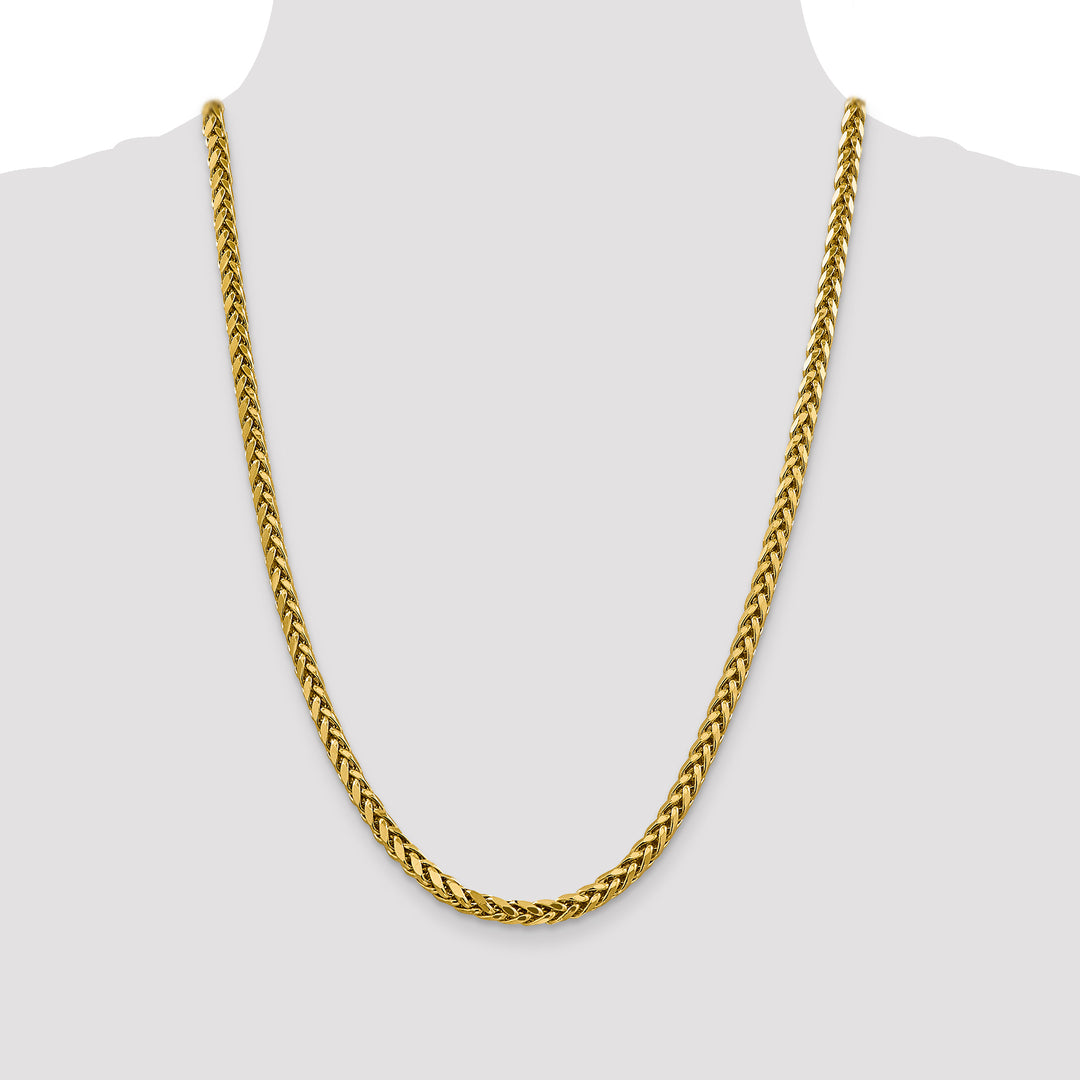 14k 5mm Semi-solid D/C Wheat Chain