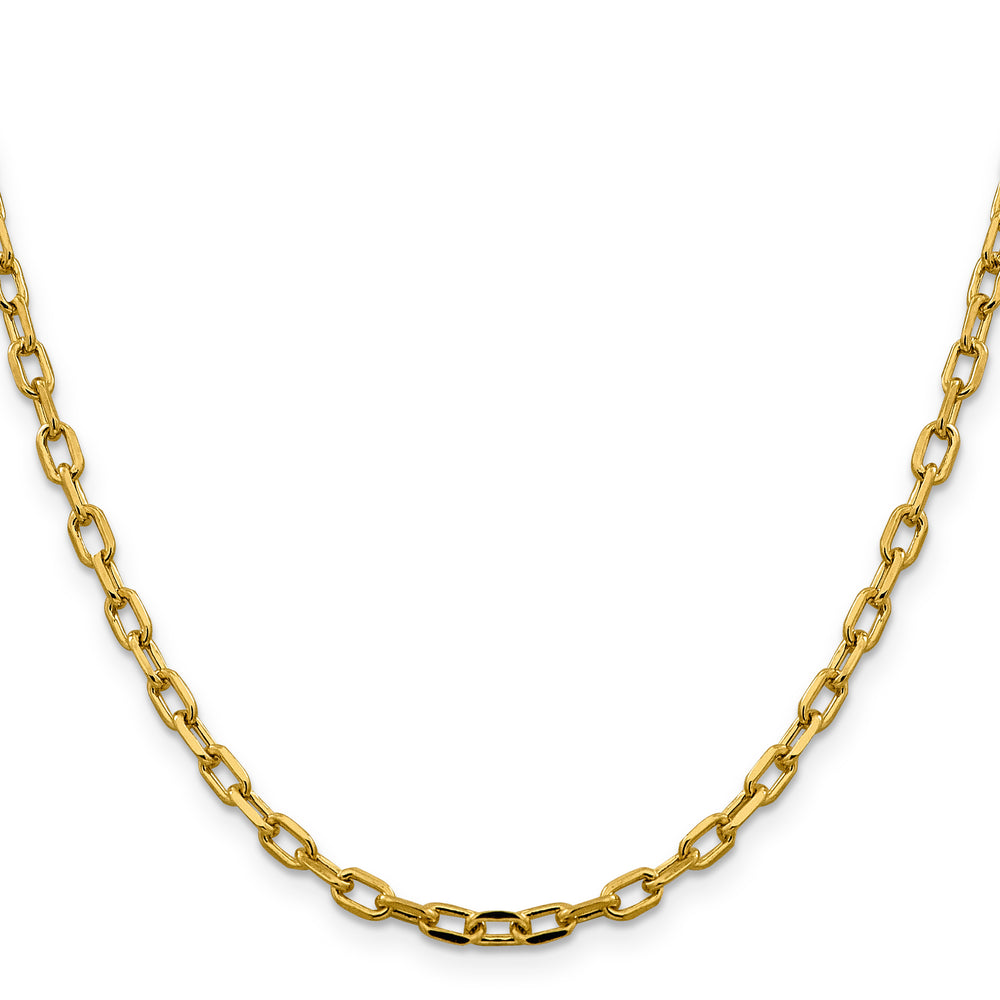 14k 3.7mm Semi-solid D/C Open Link Cable Chain
