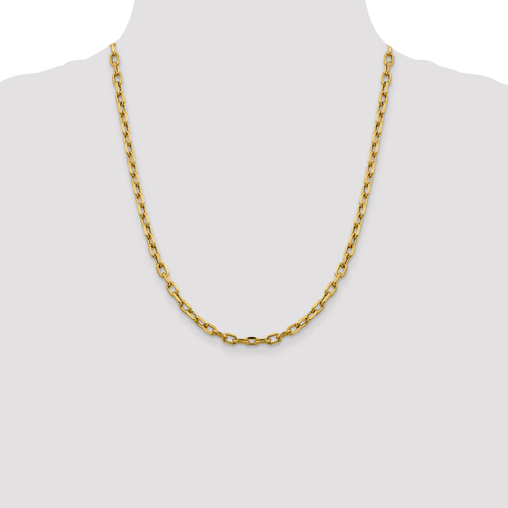 14k 4.9mm Semi-solid D/C Open Link Cable Chain