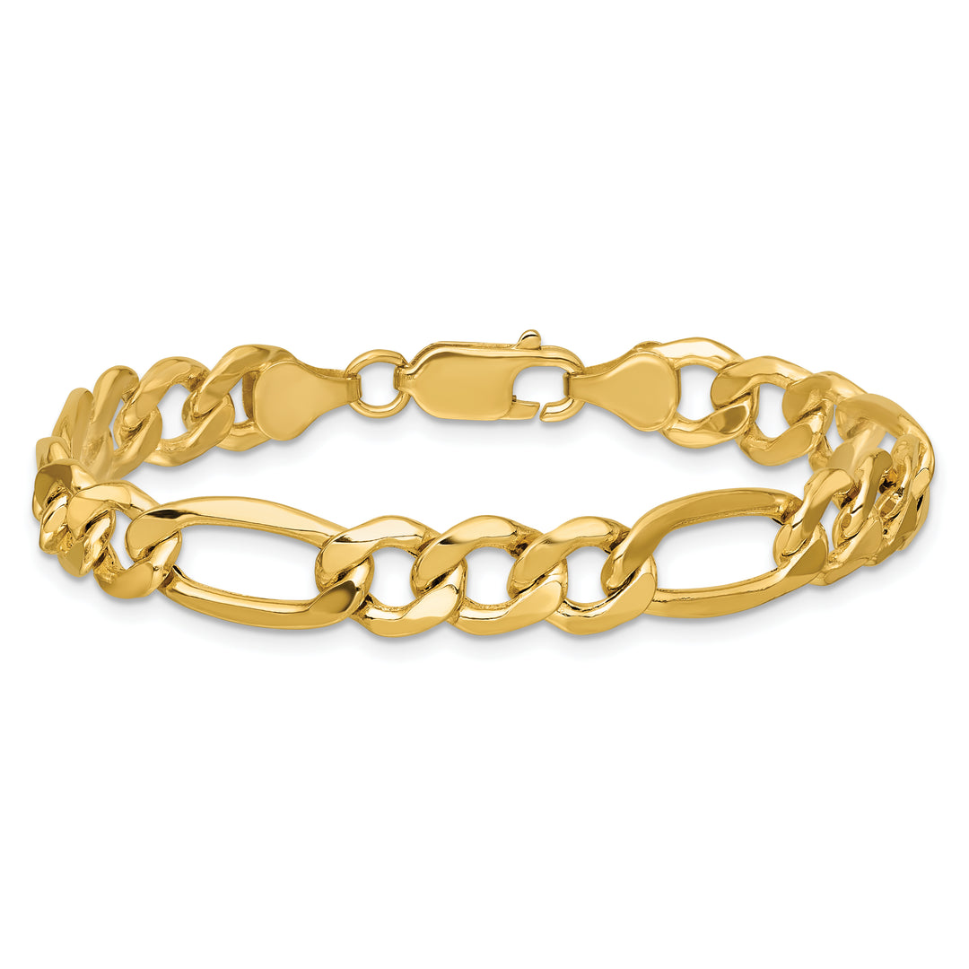 14k 8.5mm Semi-Solid Figaro Chain