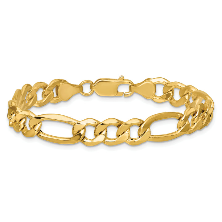 14k 8.5mm Semi-Solid Figaro Chain