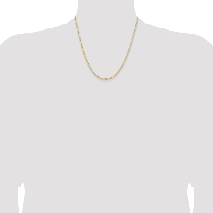 14k 2.85mm Semi-Solid Curb Chain