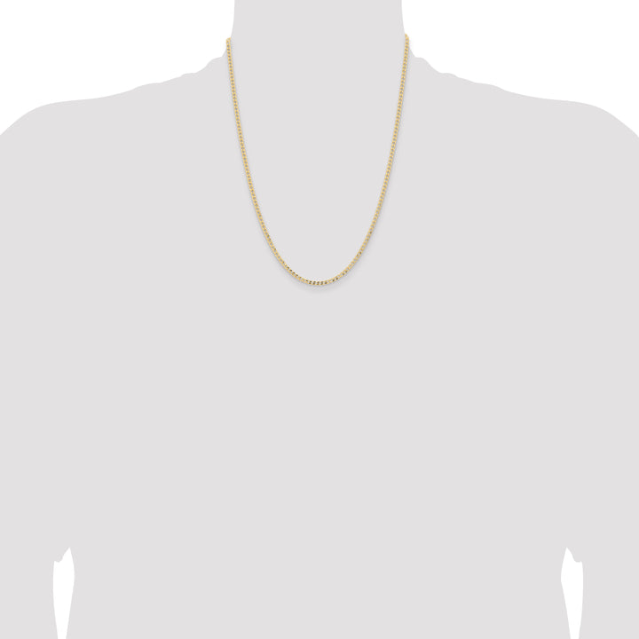 14k 2.85mm Semi-Solid Curb Chain