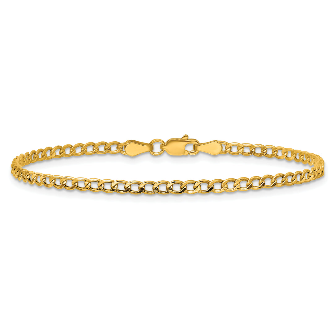 14k 2.85mm Semi-Solid Curb Chain