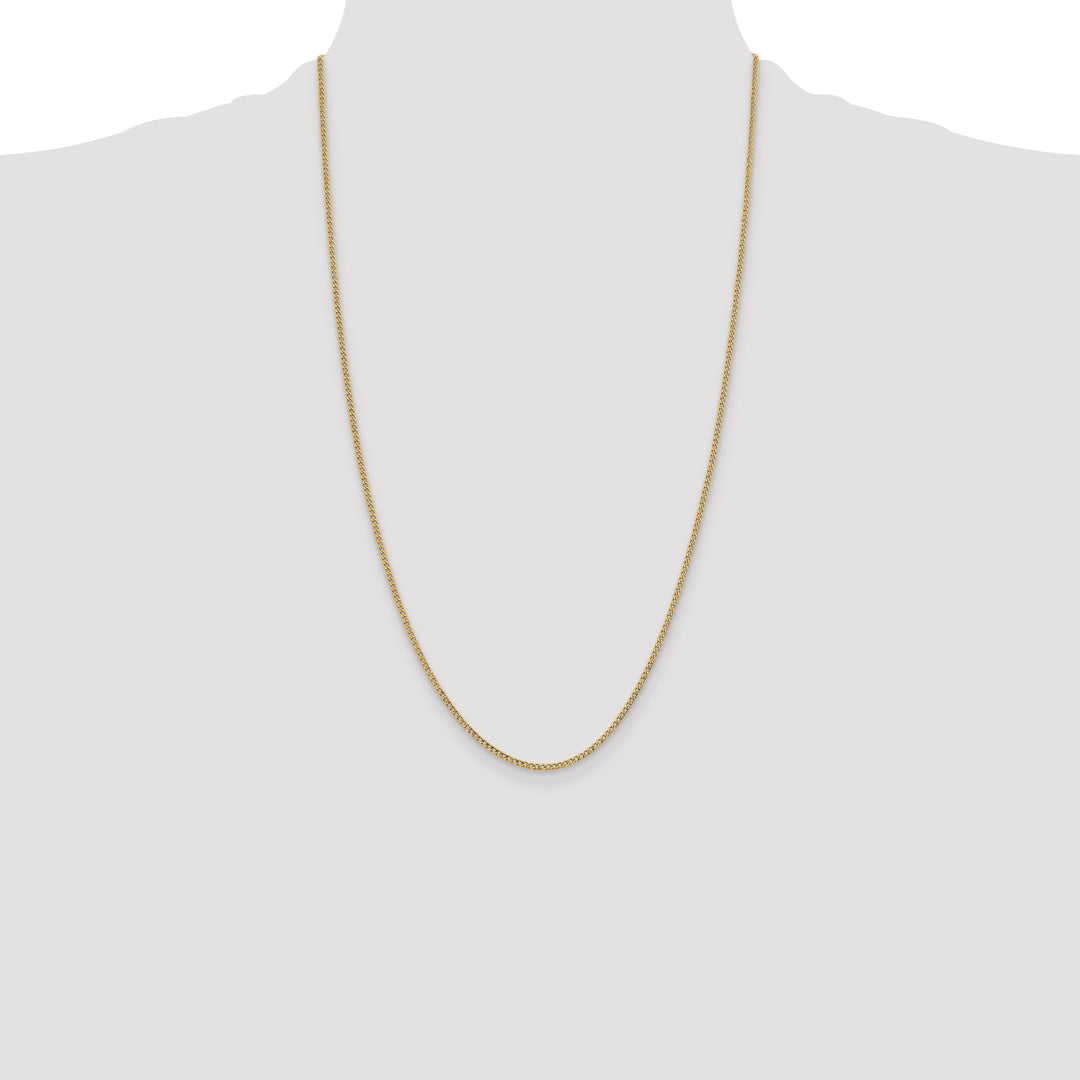 14k 1.85mm Semi-Solid Curb Chain