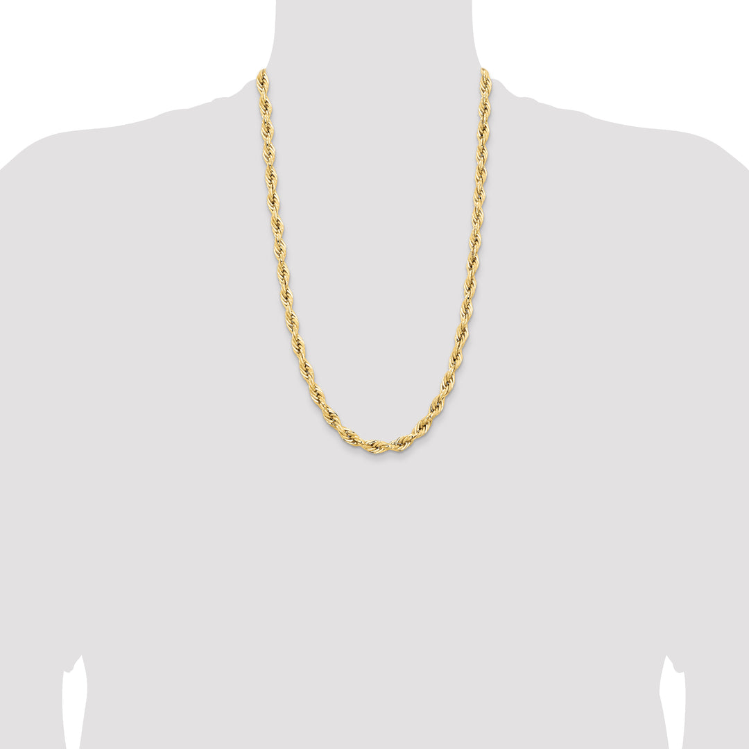 14ky 7.0mm Semi-Solid Rope Chain