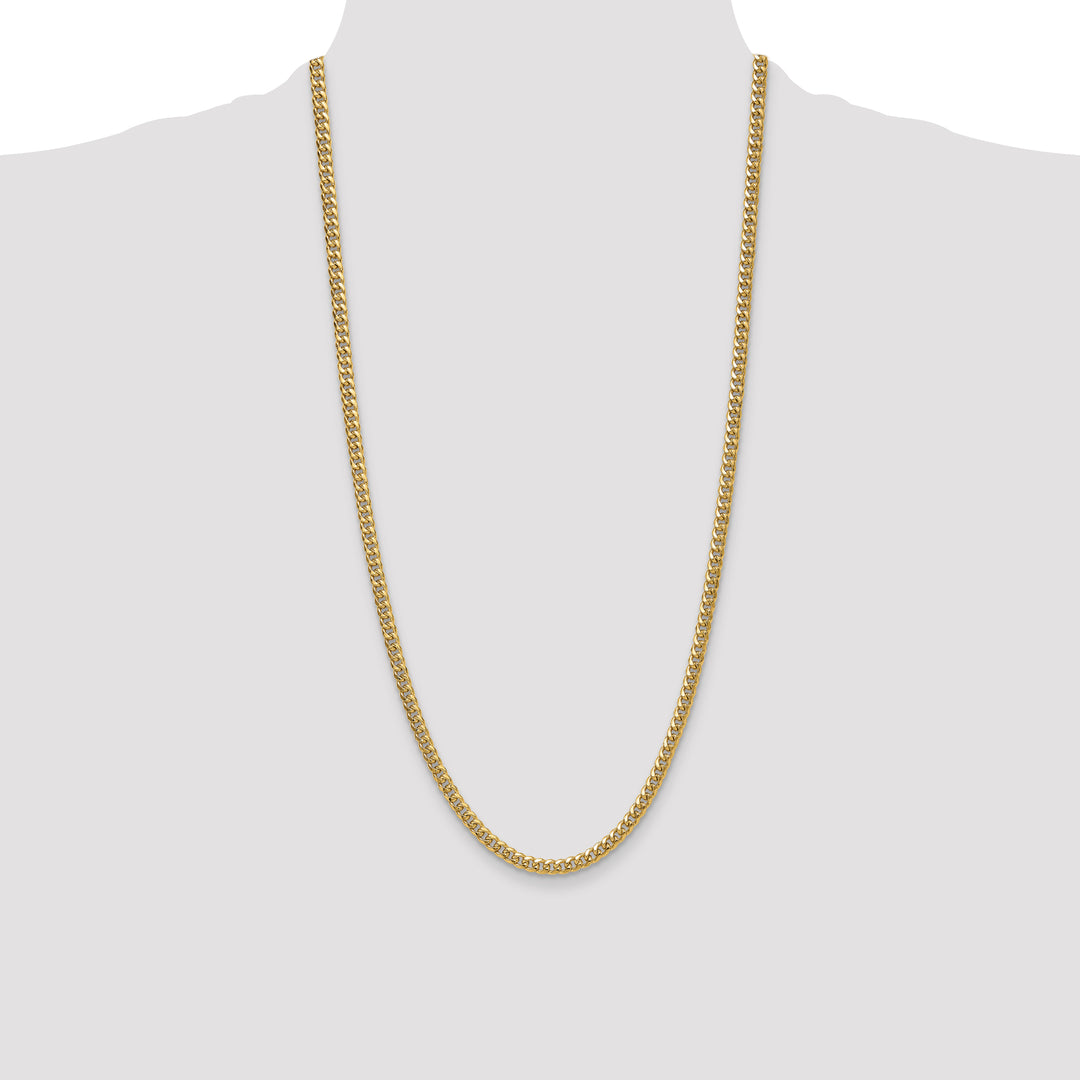 14k 4.5mm Semi-Solid Miami Cuban Chain