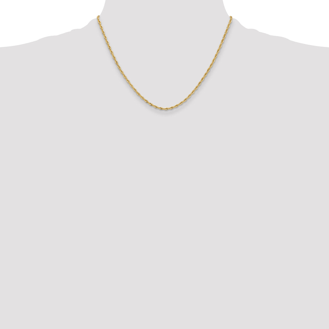14ky 2.5mm Semi-Solid Rope Chain